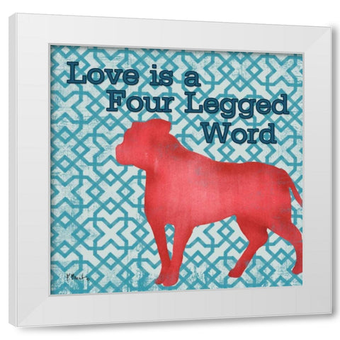 Patterned Pets Dog II White Modern Wood Framed Art Print by Brent, Paul