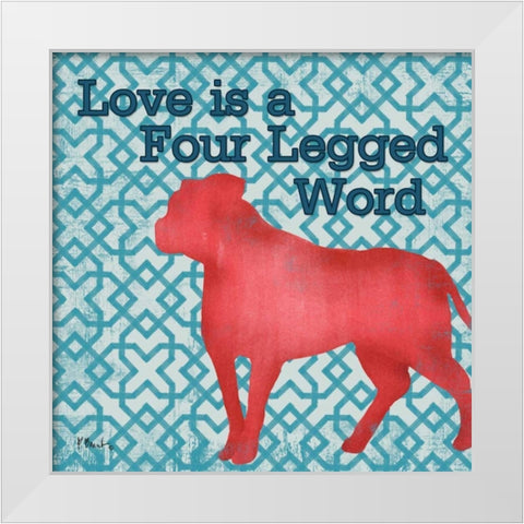 Patterned Pets Dog II White Modern Wood Framed Art Print by Brent, Paul