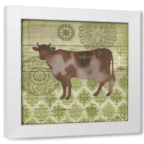 Woodland Ikat II White Modern Wood Framed Art Print by Brent, Paul
