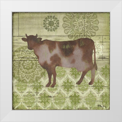 Woodland Ikat II White Modern Wood Framed Art Print by Brent, Paul