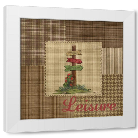 Leisure Lake IV White Modern Wood Framed Art Print by Brent, Paul