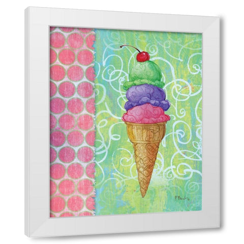 Frozen Delight II White Modern Wood Framed Art Print by Brent, Paul