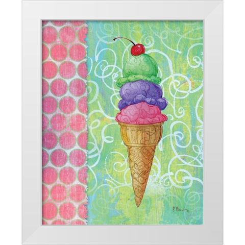Frozen Delight II White Modern Wood Framed Art Print by Brent, Paul