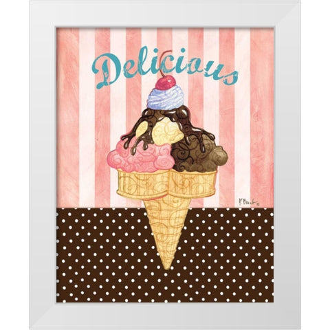 Ice Cream Shoppe I White Modern Wood Framed Art Print by Brent, Paul