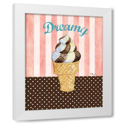 Ice Cream Shoppe II White Modern Wood Framed Art Print by Brent, Paul