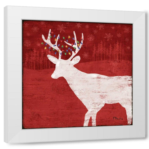 Woodland Holiday II White Modern Wood Framed Art Print by Brent, Paul