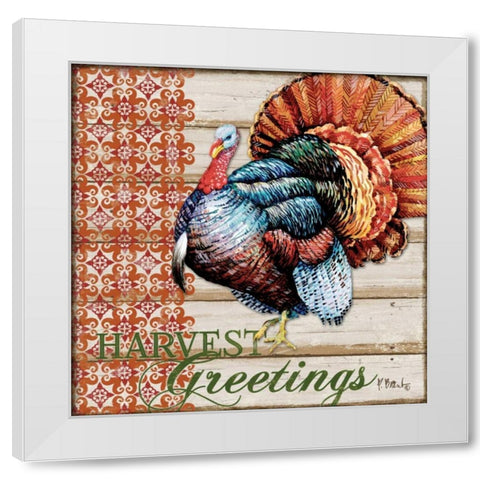 Give Thanks II White Modern Wood Framed Art Print by Brent, Paul