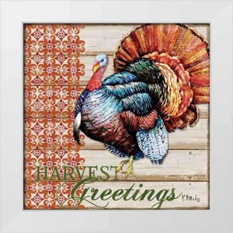 Give Thanks II White Modern Wood Framed Art Print by Brent, Paul