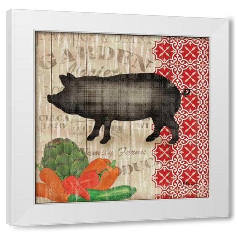 Farmers Market II White Modern Wood Framed Art Print by Brent, Paul