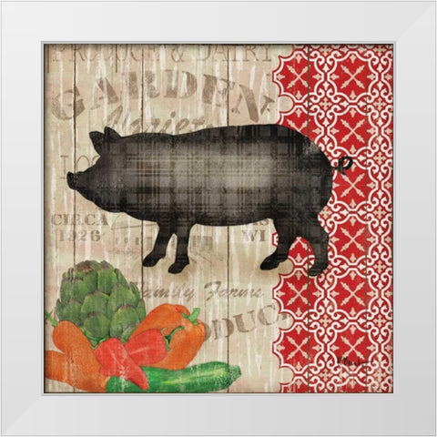 Farmers Market II White Modern Wood Framed Art Print by Brent, Paul