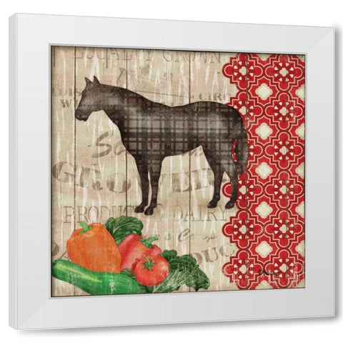 Farmers Market IV White Modern Wood Framed Art Print by Brent, Paul