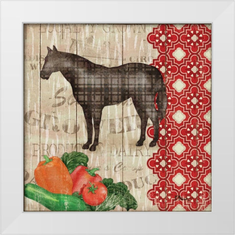Farmers Market IV White Modern Wood Framed Art Print by Brent, Paul