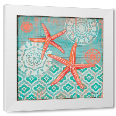 Coral Cove Shells II White Modern Wood Framed Art Print by Brent, Paul