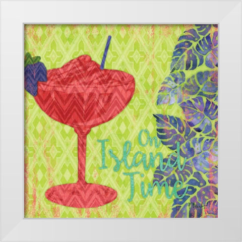 Island Breeze I White Modern Wood Framed Art Print by Brent, Paul