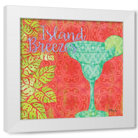 Island Breeze II White Modern Wood Framed Art Print by Brent, Paul