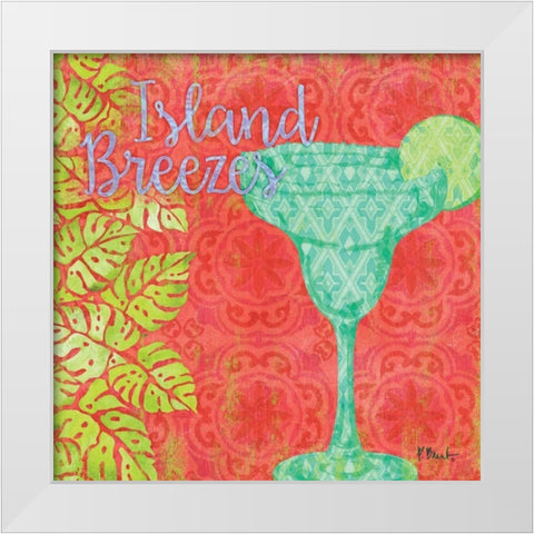 Island Breeze II White Modern Wood Framed Art Print by Brent, Paul