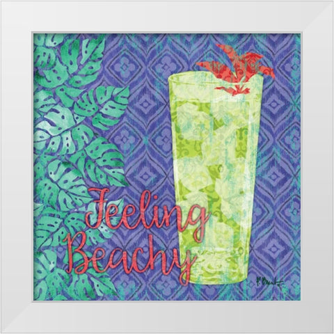 Island Breeze IV White Modern Wood Framed Art Print by Brent, Paul