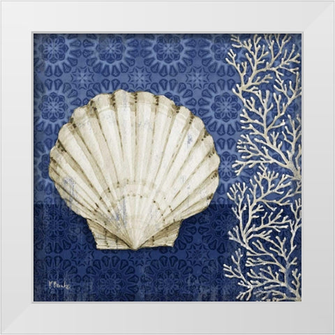 Deep Blue Sea IV White Modern Wood Framed Art Print by Brent, Paul