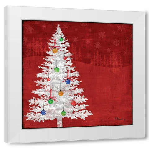 Woodland Holiday V White Modern Wood Framed Art Print by Brent, Paul