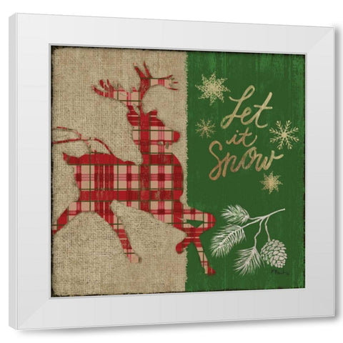 Tartan Holiday II White Modern Wood Framed Art Print by Brent, Paul