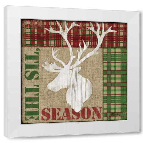 Holly Jolly Lodge II White Modern Wood Framed Art Print by Brent, Paul