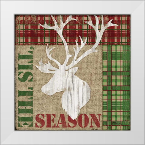 Holly Jolly Lodge II White Modern Wood Framed Art Print by Brent, Paul