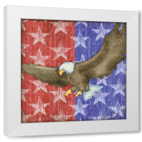 Brave Eagle II White Modern Wood Framed Art Print by Brent, Paul