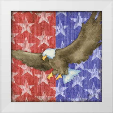 Brave Eagle II White Modern Wood Framed Art Print by Brent, Paul