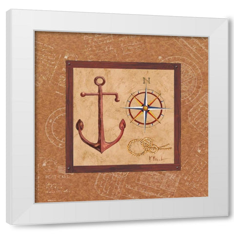 Newport I White Modern Wood Framed Art Print by Brent, Paul
