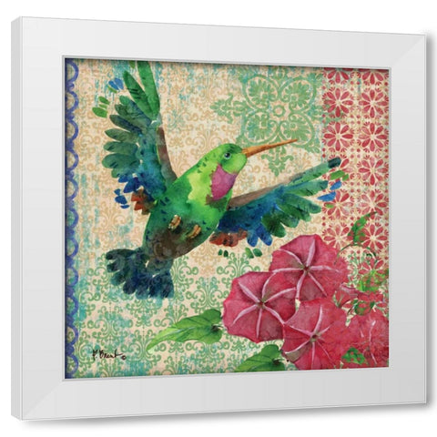 Zealous Hummingbird I White Modern Wood Framed Art Print by Brent, Paul