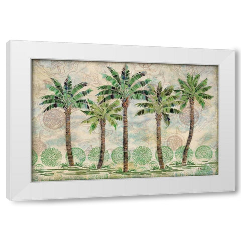 Delray Palm Horizontal White Modern Wood Framed Art Print by Brent, Paul