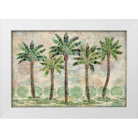 Delray Palm Horizontal White Modern Wood Framed Art Print by Brent, Paul