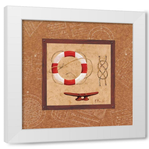 Newport III White Modern Wood Framed Art Print by Brent, Paul
