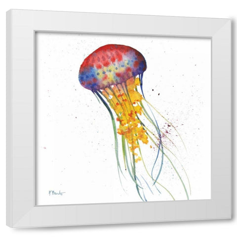 Deep Sea Jellies I White Modern Wood Framed Art Print by Brent, Paul
