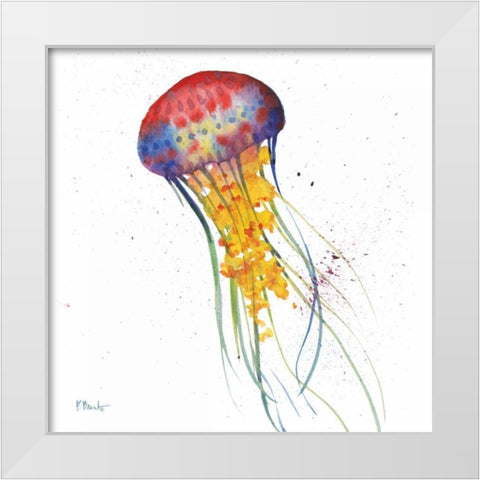 Deep Sea Jellies I White Modern Wood Framed Art Print by Brent, Paul