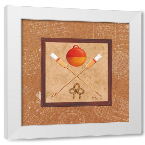 Newport IV White Modern Wood Framed Art Print by Brent, Paul