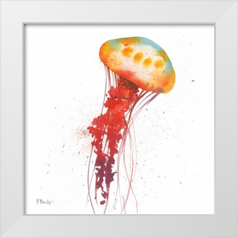 Deep Sea Jellies II White Modern Wood Framed Art Print by Brent, Paul