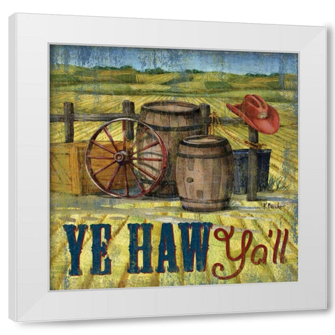 Howdy Partner II White Modern Wood Framed Art Print by Brent, Paul