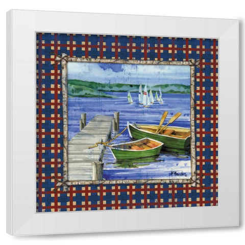 Cypress Lake I White Modern Wood Framed Art Print by Brent, Paul