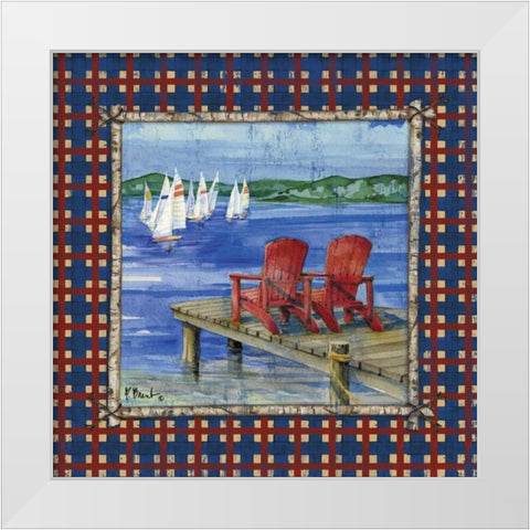 Cypress Lake II White Modern Wood Framed Art Print by Brent, Paul