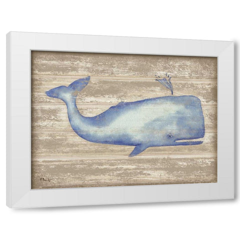 Providence Whale White Modern Wood Framed Art Print by Brent, Paul