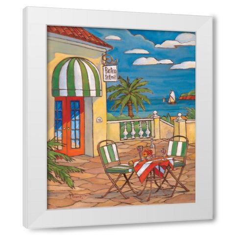Bistro St. Emil White Modern Wood Framed Art Print by Brent, Paul