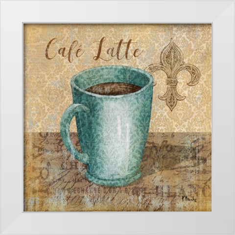 Bonjour Cafe II White Modern Wood Framed Art Print by Brent, Paul
