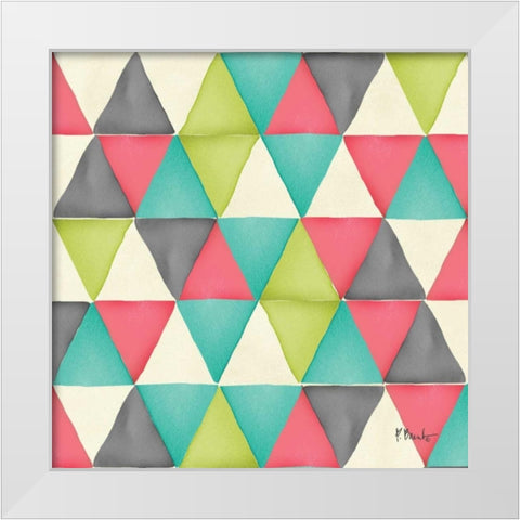 Maxwell Repeat I White Modern Wood Framed Art Print by Brent, Paul