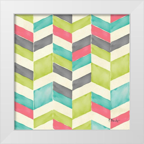 Maxwell Repeat II White Modern Wood Framed Art Print by Brent, Paul