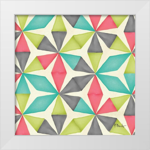 Maxwell Repeat III White Modern Wood Framed Art Print by Brent, Paul