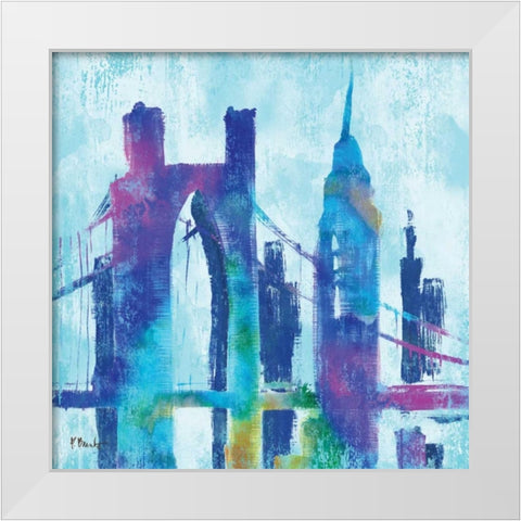 Manhattan III White Modern Wood Framed Art Print by Brent, Paul