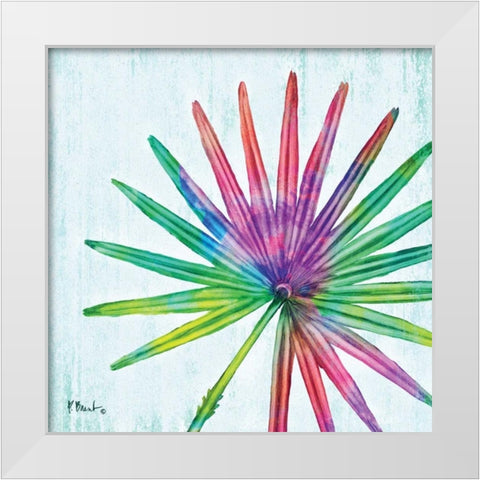 Prism Palm IV White Modern Wood Framed Art Print by Brent, Paul