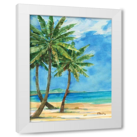 Palmas Belize I White Modern Wood Framed Art Print by Brent, Paul