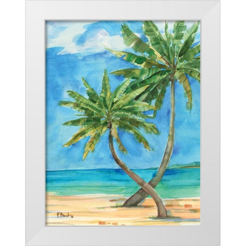 Palmas Belize II White Modern Wood Framed Art Print by Brent, Paul